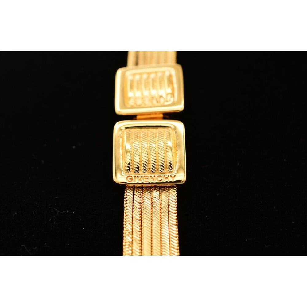 Givenchy Gold Multi-Strand Square Emblem Necklace
